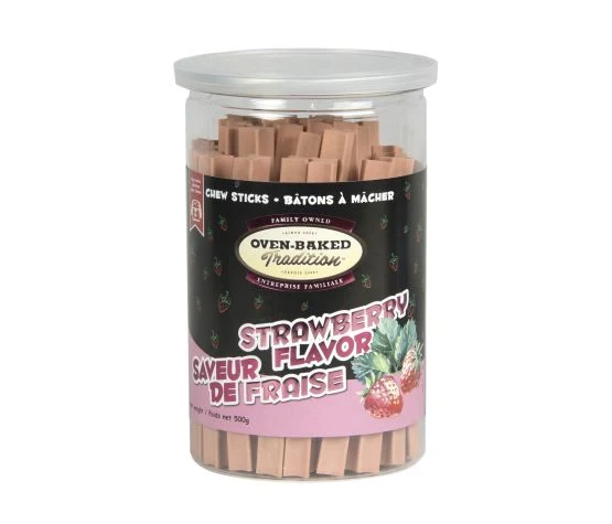Oven Baked Tradition - Dog Treats Dental Stix - Strawberry 500g