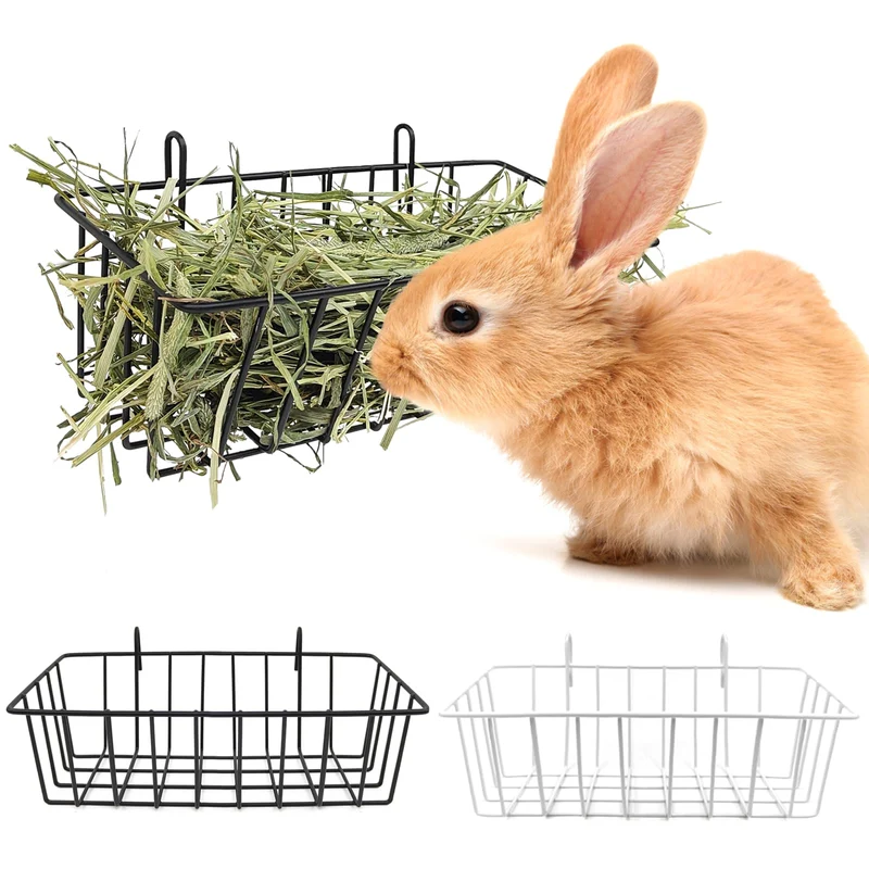 TiereCare Porte-Foin en Métal – Ensemble de 2 pour Lapin et Petits Animaux | 9x4x3 po
