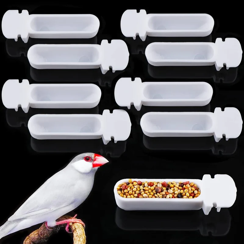 DQITJ – Lot de 9 gobelets alimentaires pour petits oiseaux, accrochables