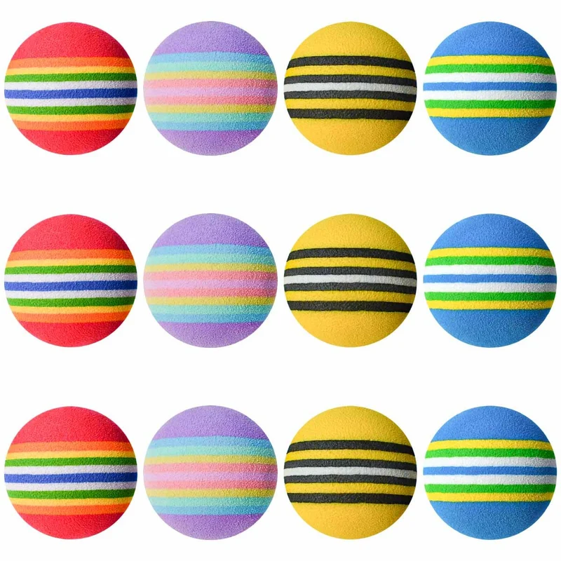 yuntop – 12 Balles de Chat en Mousse EVA, Douces, Silencieuses et Interactives