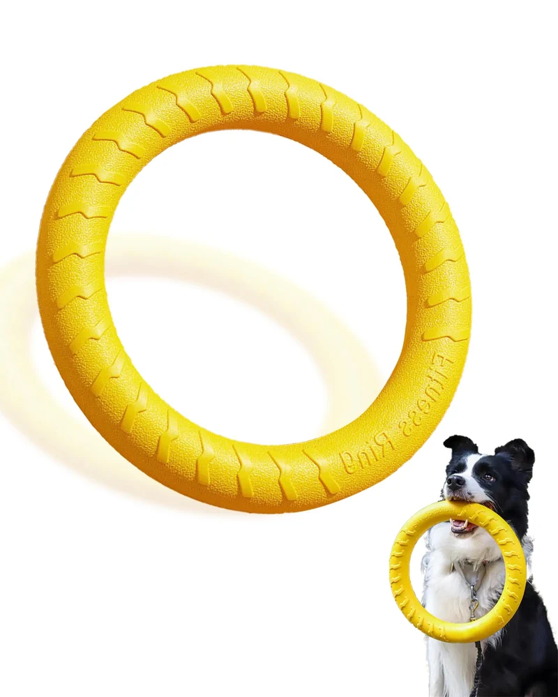JONGLYEE Anneau volant pour chiens – Jouet de mastication résistant et entraînement