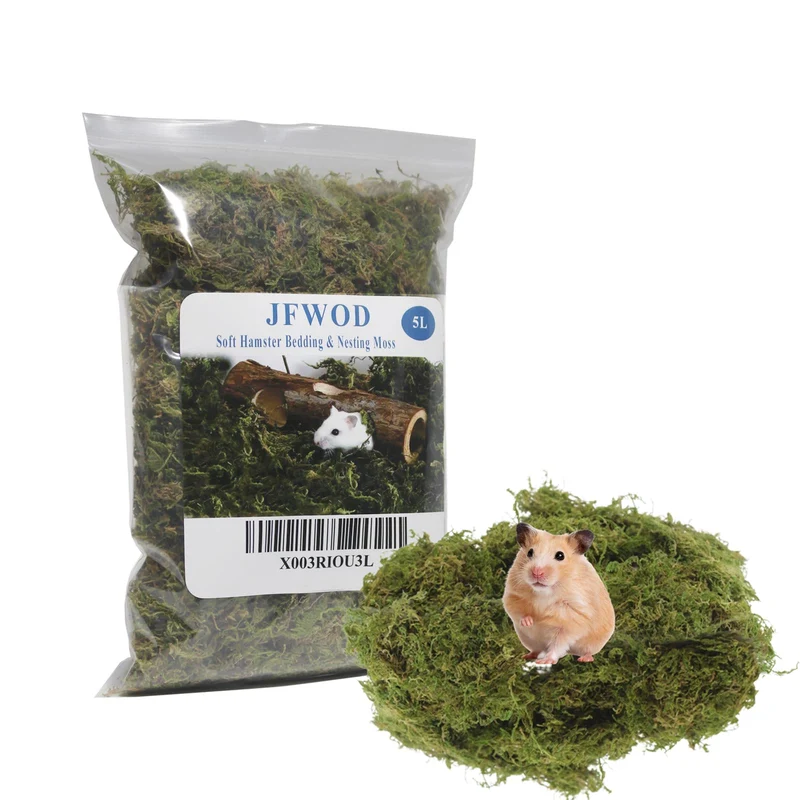 JFWOD 5L Mousse Forêt – Litière naturelle pour hamsters, terrariums et plantes