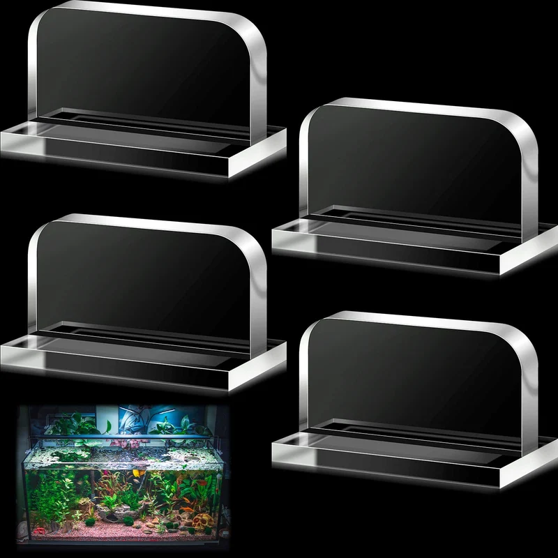 Qunclay Poignées de Couvercle Aquarium en Acrylique — 4 Pièces Transparentes