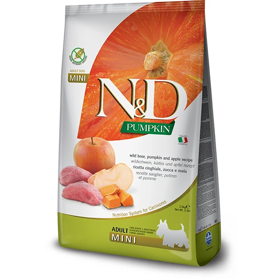 Farmina N&D Pumpkin - Adult Boar & Apple - Mini Dog Food (5.5lb)
