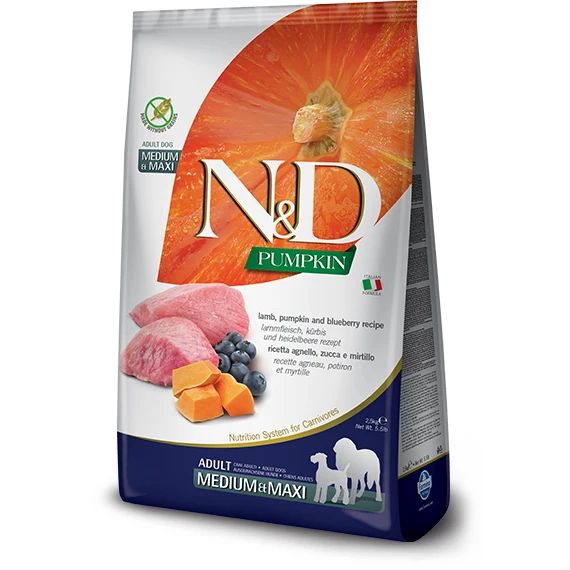 Farmina N&D Pumpkin - Adult Lamb & Blueberry - Medium/Large Dog Food