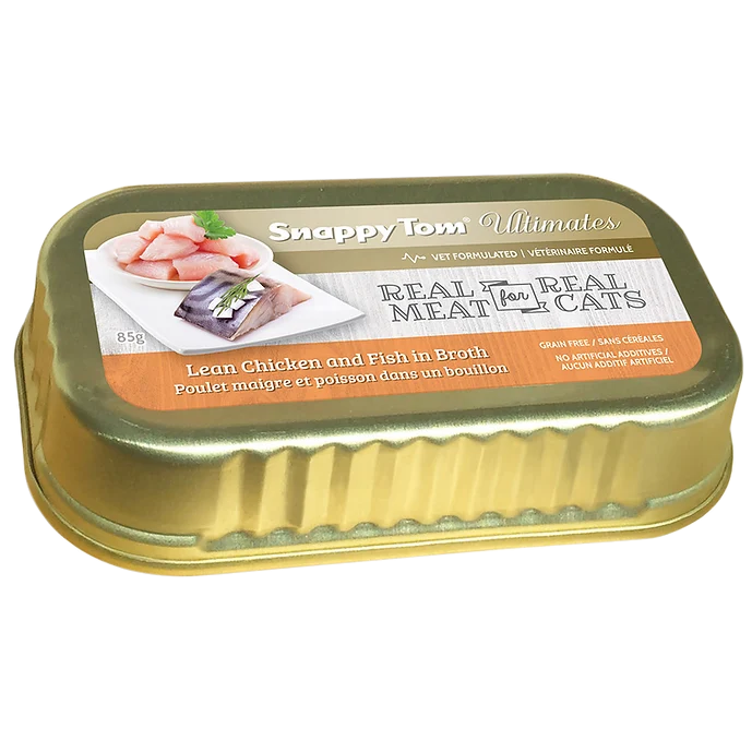 Snappy Tom - Ultimates - Lean Chicken & Fish in Broth Canned Cat Food (85g)