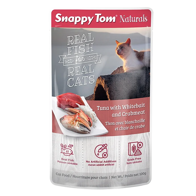 Snappy Tom - Naturals - Tuna with Whitebait & Crabmeat Canned Cat Food (100g)