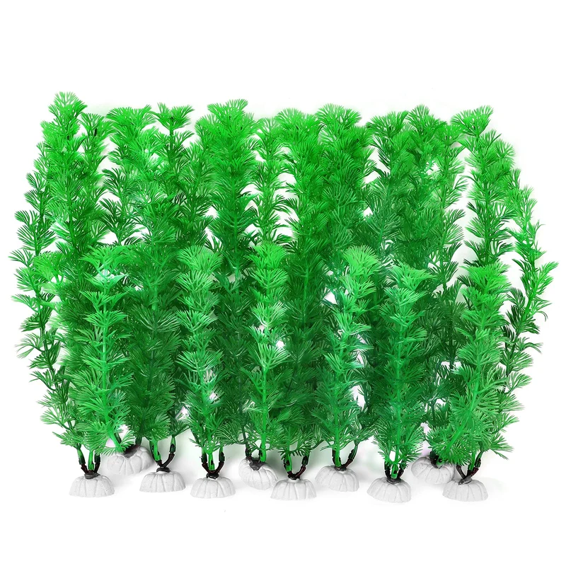 AQUANEAT Plantes d’aquarium artificielles 10 pouces – Lot de 10 décorations