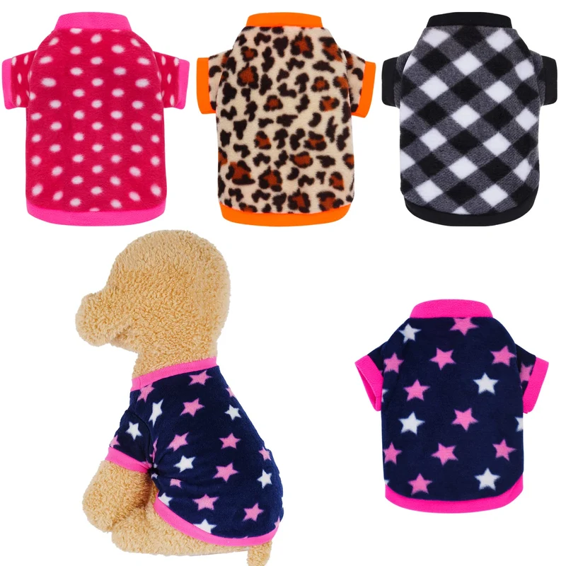 Rbenxia – 4 pulls polaire pour petit chien et chat, sweat-shirt chaleureux et doux (Taille S)