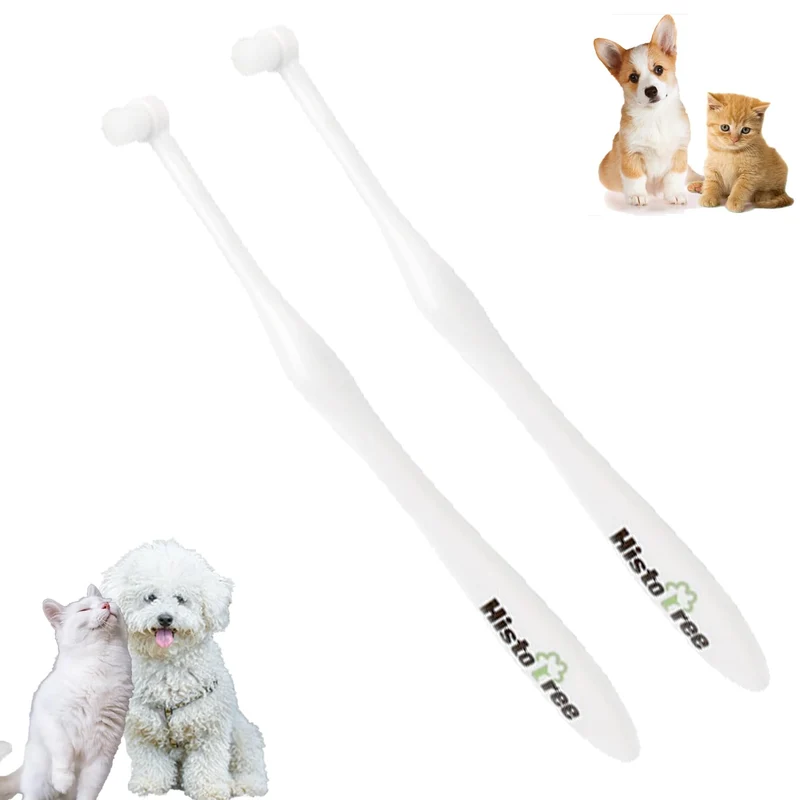 JGocot Brosse Dents Petits Chiens et Chats – Tête Mini et Filaments Micro-Nano Doux