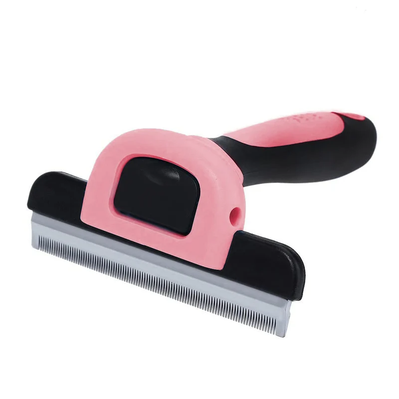SunGrow Brosse Déshédding pour Chiens et Chats – Réduction des Poils, Pelage Éclatant et Doux, Convient Lapins et Furets, Lame en Acier Inox 4 Pouces