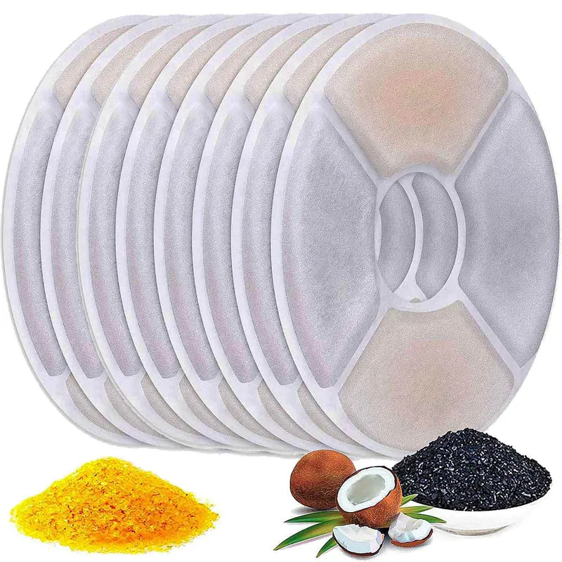 WWVVPET – Filtres pour Fontaine de Chat (8 pièces) – Carbone actif 50% et Résine, Filtration Quadruple