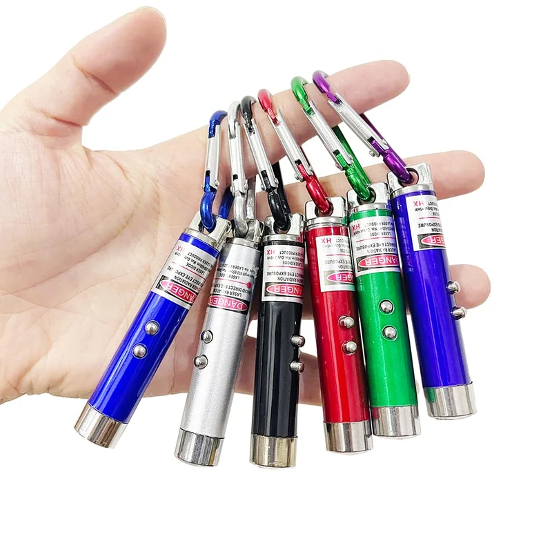 WNZQK – Lot de 6 Pointeurs Laser Mini Porte-clés pour Chats et Chiens | Jouet Laser LED Pack B