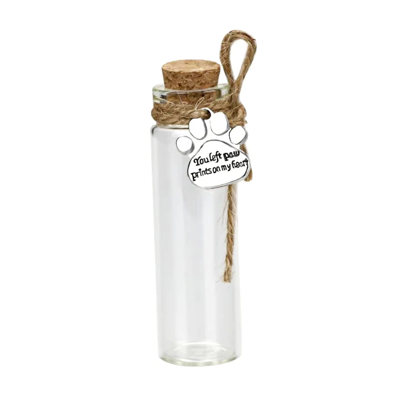 free-space Bouteille mémorial poil ou cendres pour animal – souvenir élégant