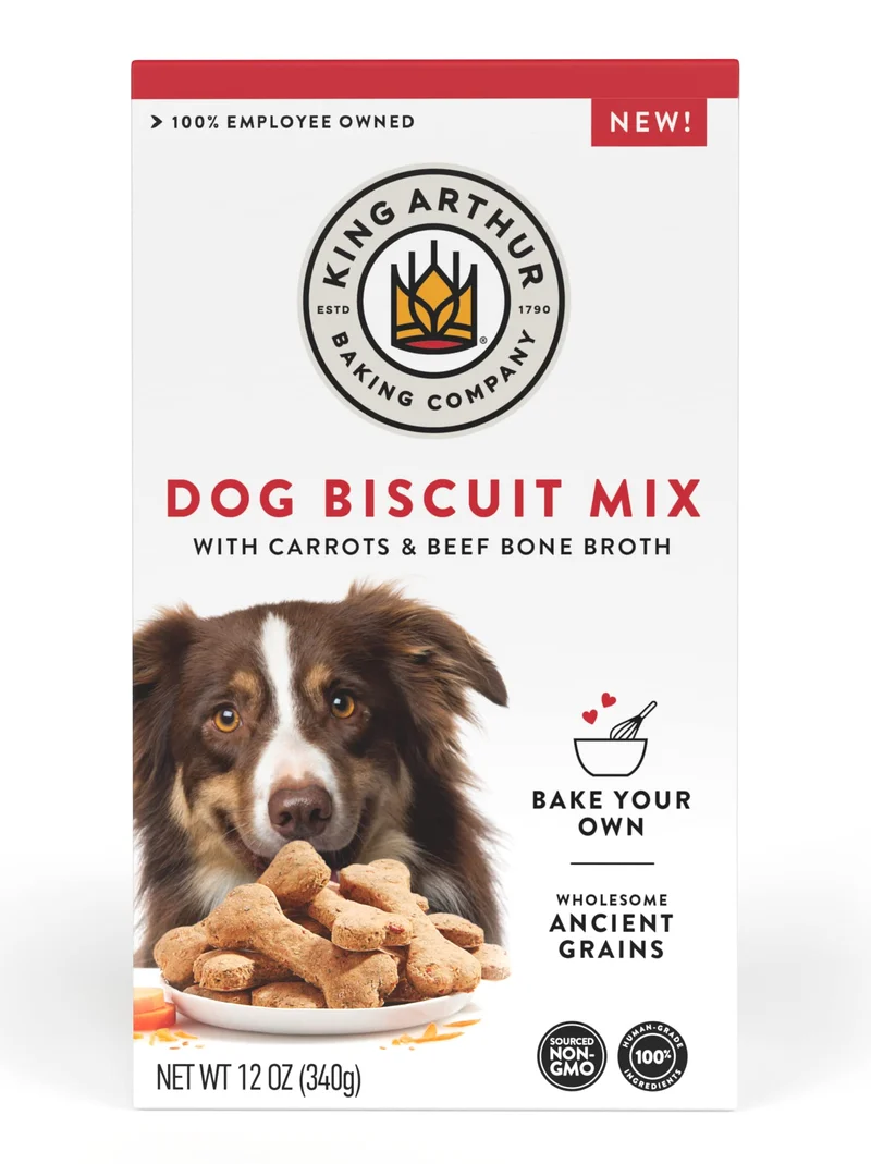 King Arthur – Mélange de Biscuits pour Chien Bouillon d'Os de Boeuf et Carotte – Friandises Maison 12 oz