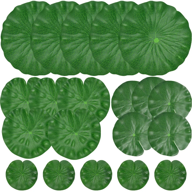 ZAUGONTW – 20 nénuphars artificiels flottants pour bassin et jardin, décor réaliste