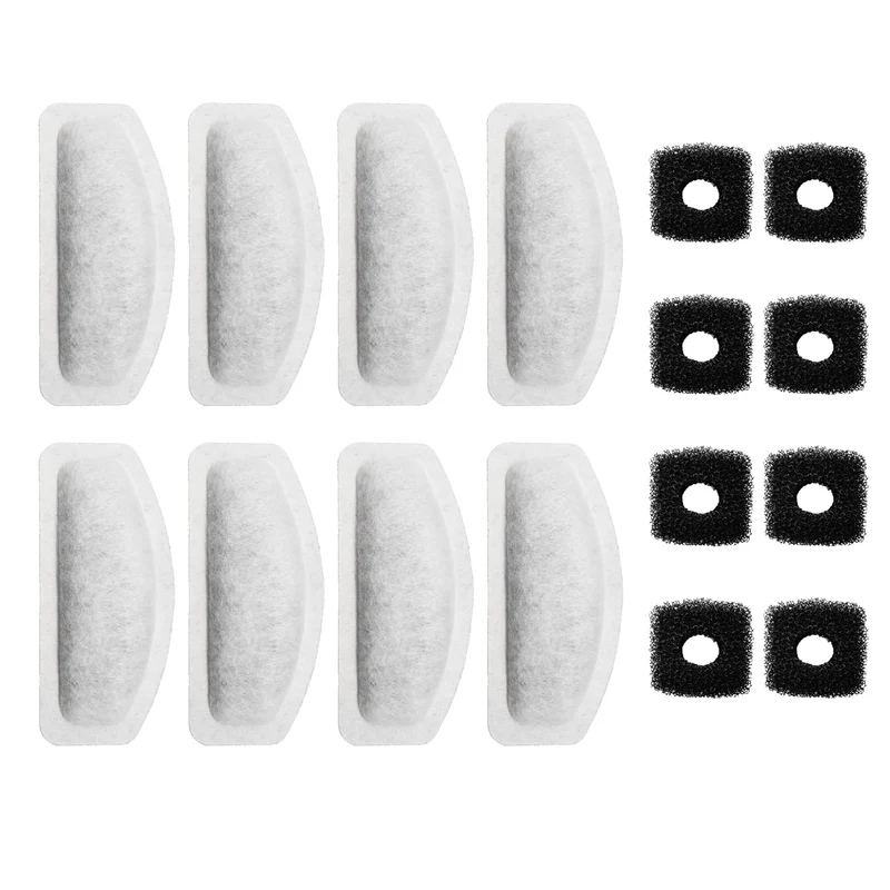 Kohimit Filtre pour Fontaine Chat 67oz — Acier Inoxydable, 8 Filtres & 8 Éponges