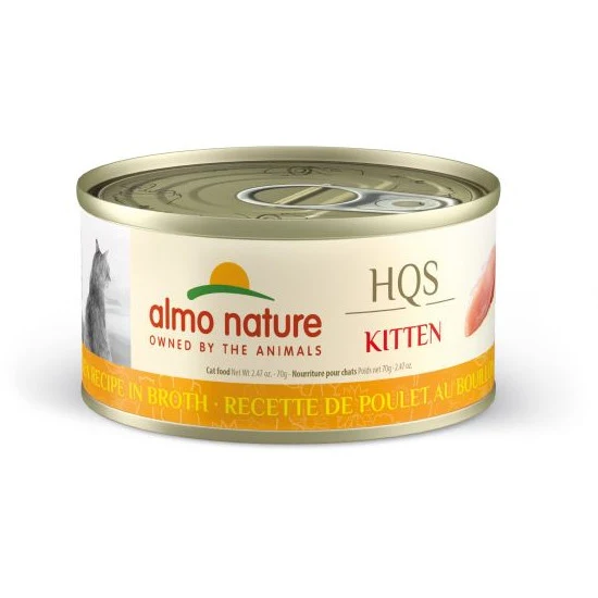 Almo Nature - HQS Natural - Chicken Recipe In Broth Canned Kitten food (70g)