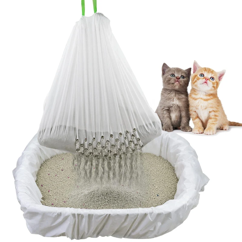 Mygeromon Sacs de Litière – Bac à Litière Tamisé à Trous, Taille S (31×18 po)
