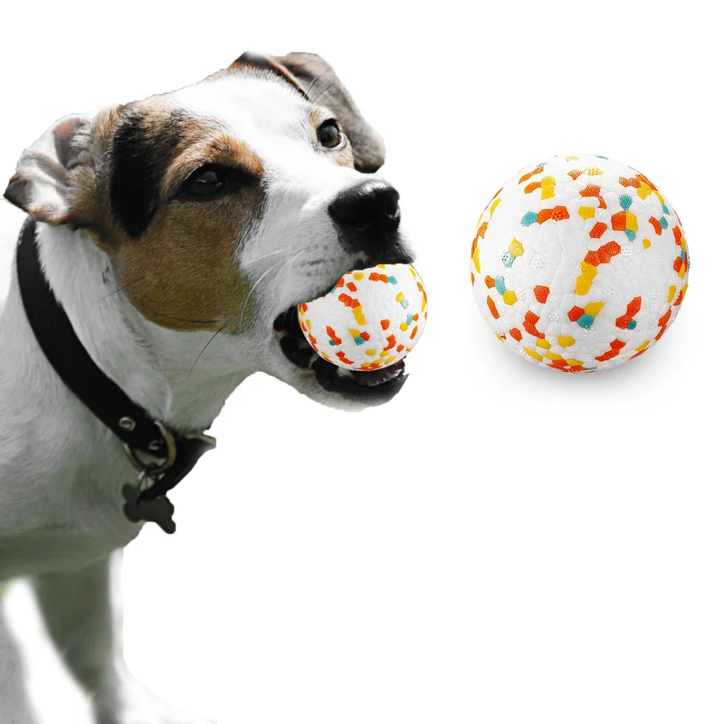 JEROCK Balle pour Chiens – Indestructible, Élastique et Jeux de Lancer (2,5 pouces)