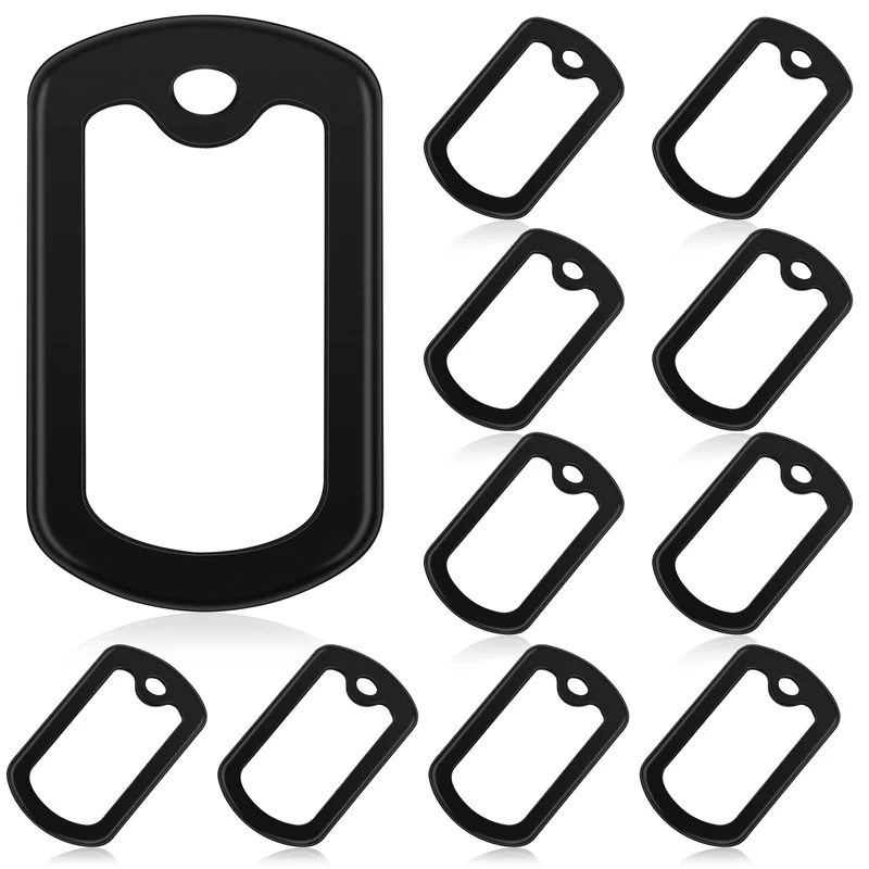 Weewooday – Lot de 10 Silencieux en Silicone pour Identifiants Canins – Noir, 52x31 mm
