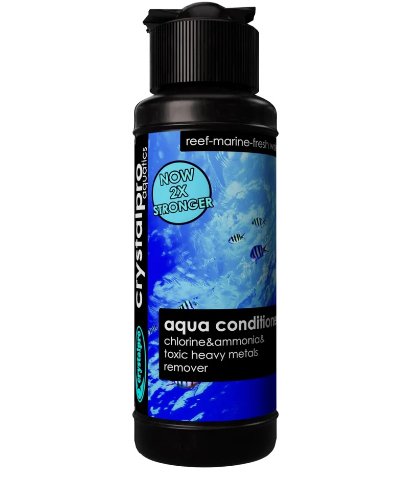 Crystalpro Aqua Conditioner — Traite jusqu'à environ 4 730 litres, Conditionneur d'eau pour aquarium, neutralise chlore et ammoniac, 4,2 oz (125 ml)