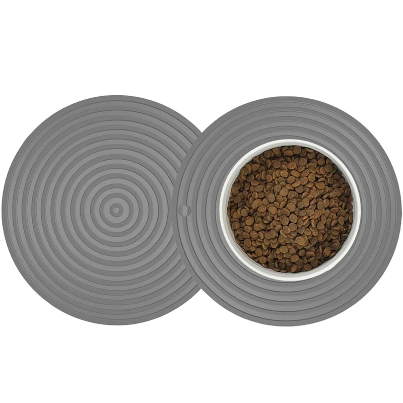 Metopets Tapis Alimentaire en Silicone – Lot de 2 pour Chiens et Chats (9,5 po x 9,5 po)