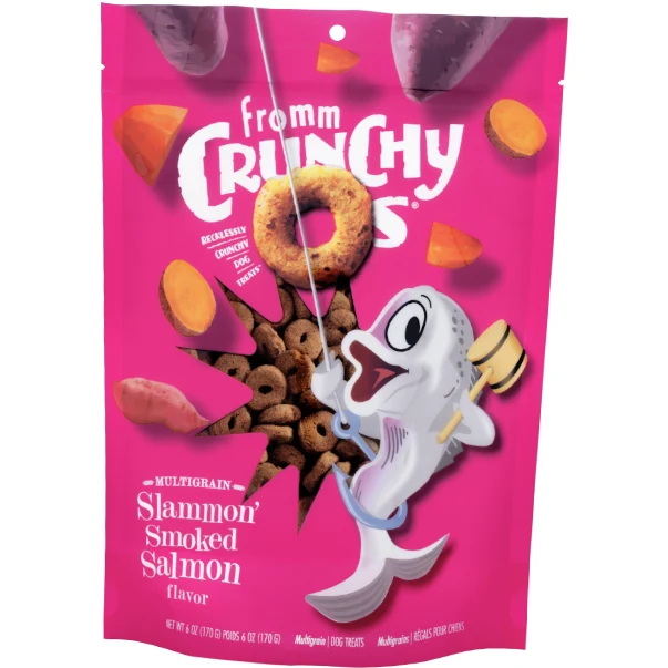 Fromm Crunchy Os - Slammon' Smoked Salmon Dog Treats (6oz)