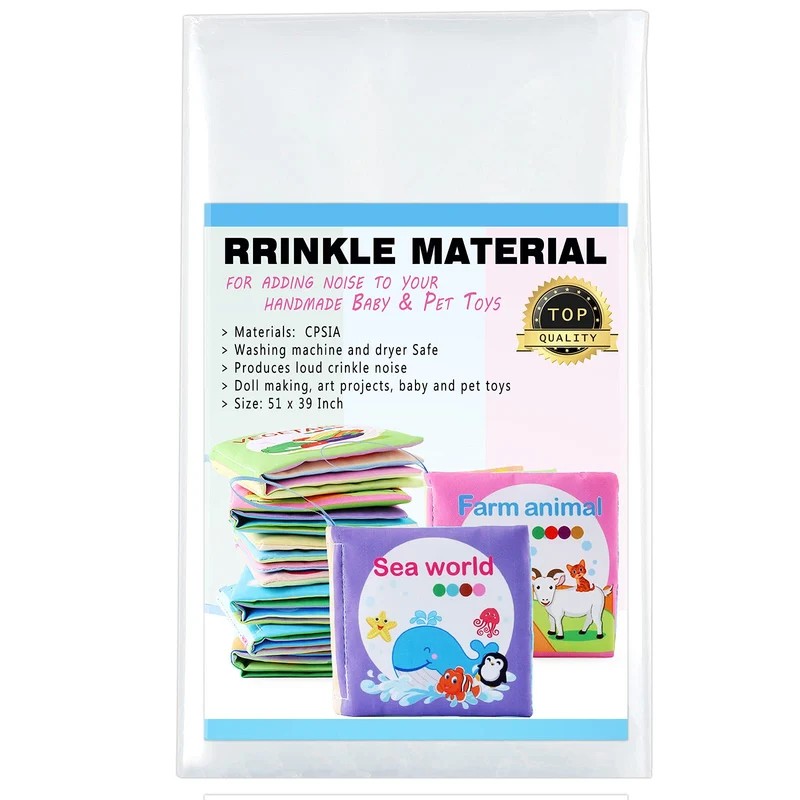 Zonon – Papier Crinkle Bruit PET 51x39 pouces pour Jouets Animaux