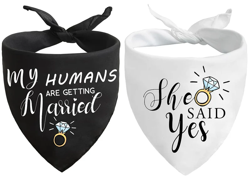 Yangmics Direct – Bandana pour chien pour fiançailles et mariage | Cadeau et séance photo canin