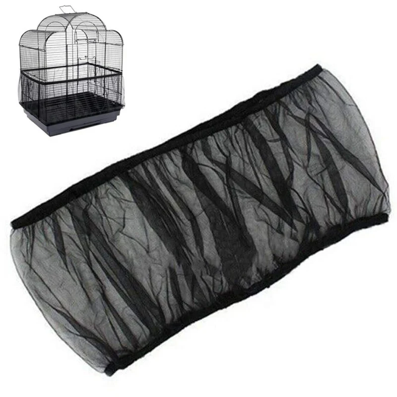 BSBMIEQM | Attrape-Graines Universel pour Cage à Oiseaux – Filet Nylon Aéré, Couture Élastique, Pour Cages Rondes et Carrées
