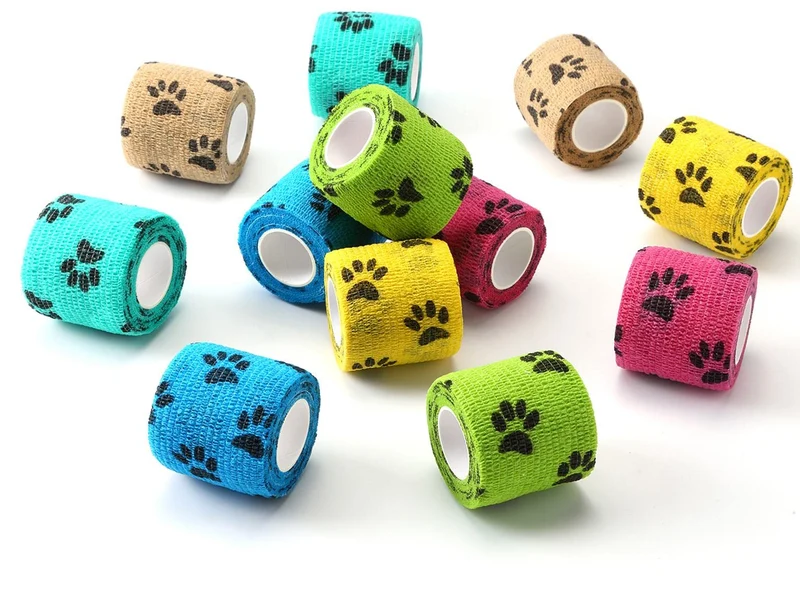 WePet Wrap – Pansement élastique auto-adhésif 2 pouces, 12 rouleaux, pour chiens, chats, chevaux et oiseaux