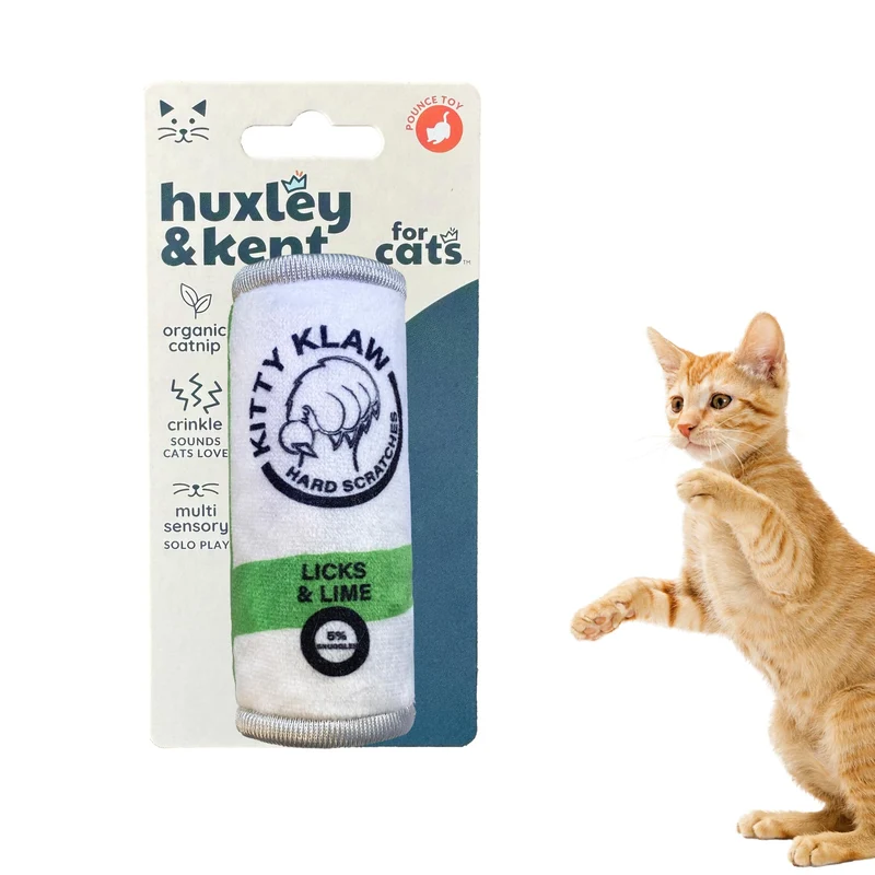 Jouet Chat en Peluche Huxley & Kent – Kitty Klaw Licks & Lime, Interactif, Catnip & Crinkle