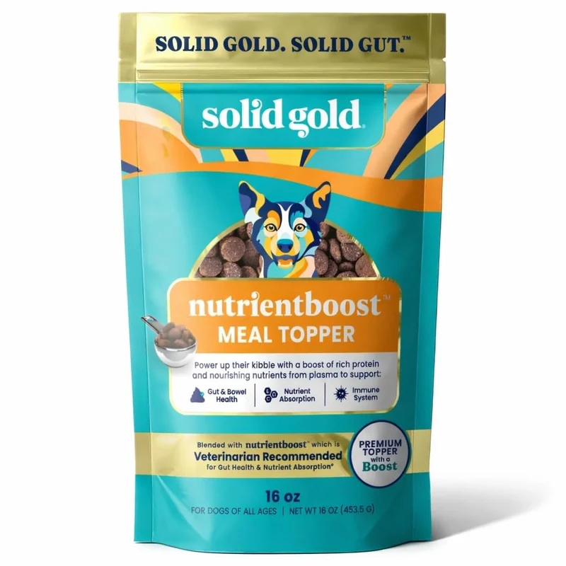 Solid Gold NutrientBoost – Garniture Protéinée pour Chiens Sans Céréales | Digestion & Immunité | 1 lb