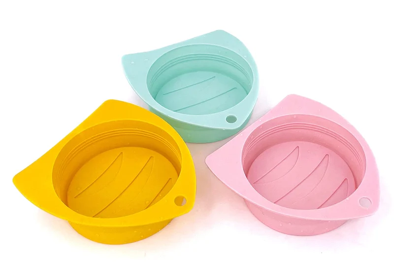 Kwispel – 3 Couvercles Silicone pour Boîtes de Nourriture Chiens et Chats – Réutilisables, Ajustement Moyenne et Grande