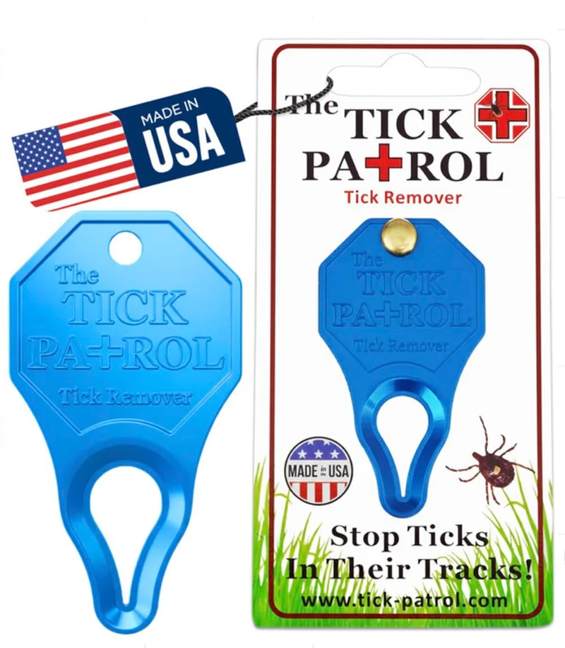 The Tick Patrol — Outil d’extraction de tiques pour personnes et animaux, léger, portable et durable | Attache-clé | Fabriqué aux États‑Unis