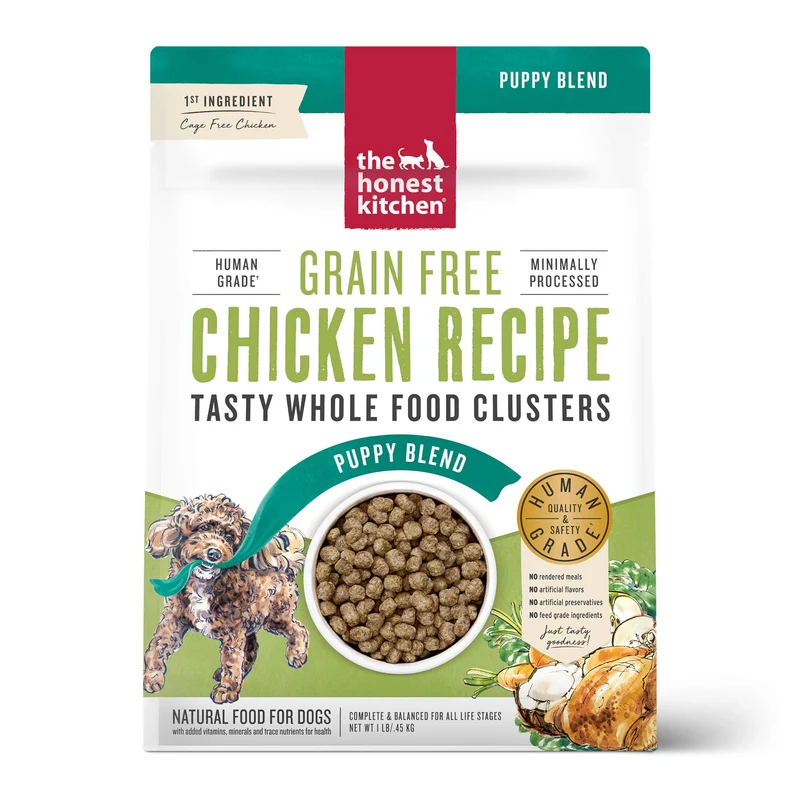 The Honest Kitchen Whole Food Clusters Chiot – Croquettes Sans Cereales au Poulet, 1 lb