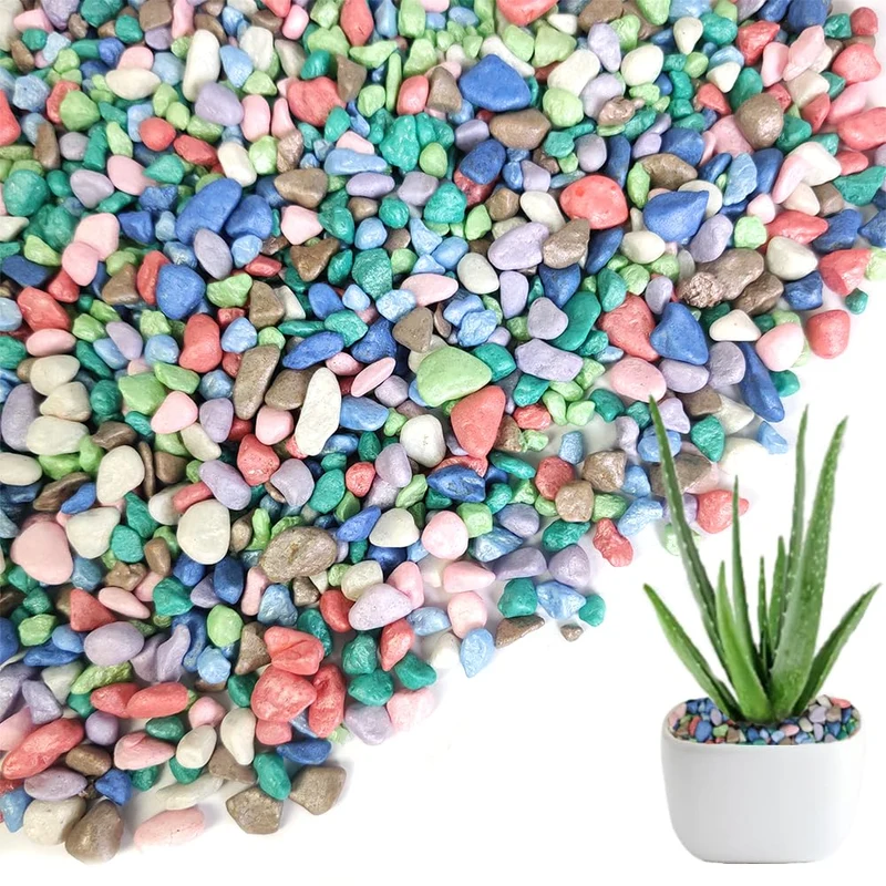 HappyFiller Gravier Coloré 3-5 mm – Décor Intérieur et Terrarium, 0,88 lb