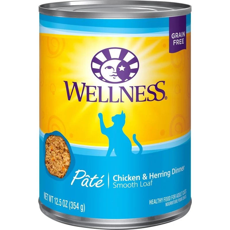 Wellness - Pâté Chicken & Herring Dinner Wet Canned Cat Food (12.5oz)