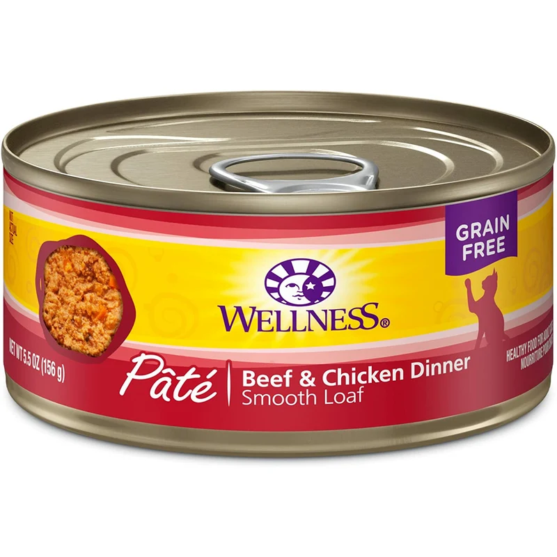 Wellness - Pâté Beef & Chicken Dinner Wet Canned Cat Food (5.5oz)