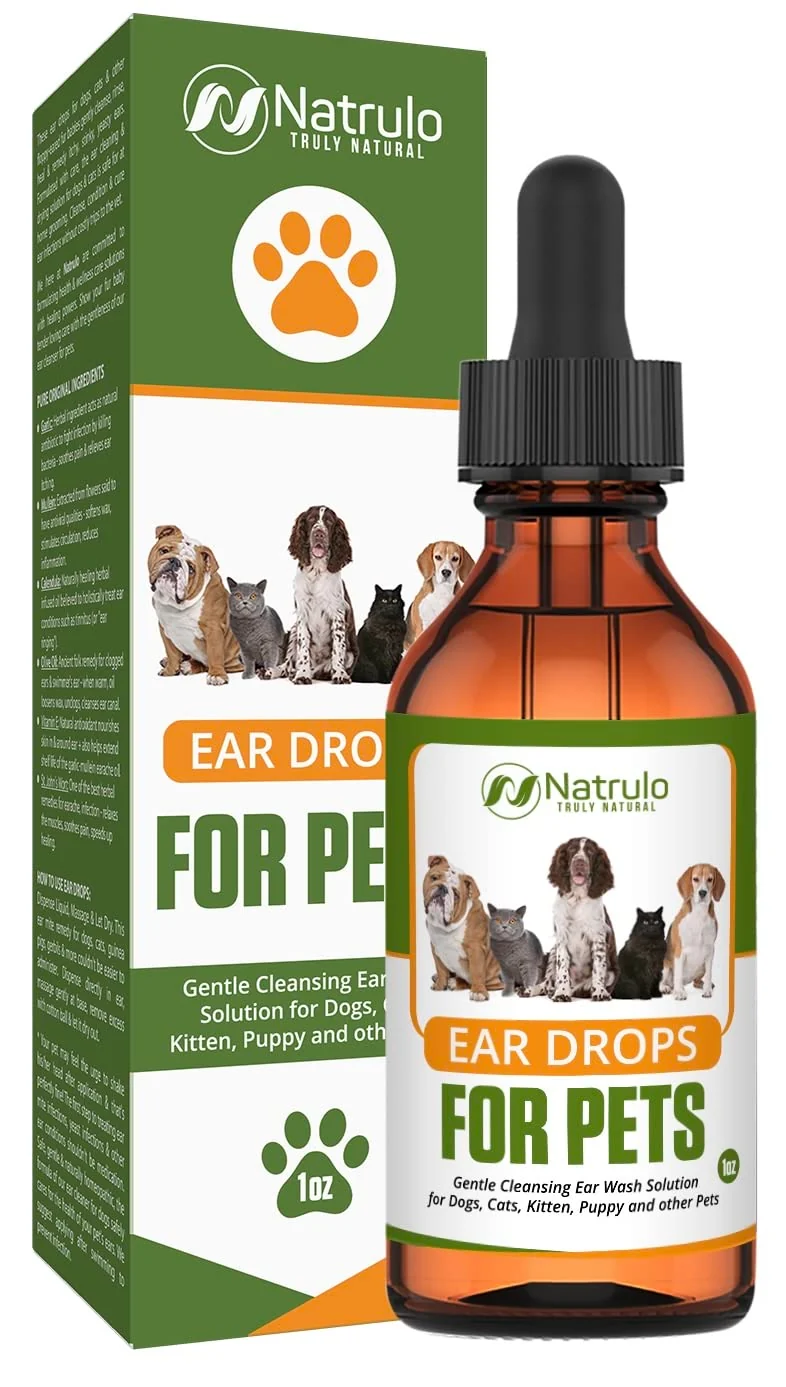 Natrulo — Nettoyant Naturel pour Oreilles de Chiens et Chats | Nettoyage Doux et Séchage à Domicile