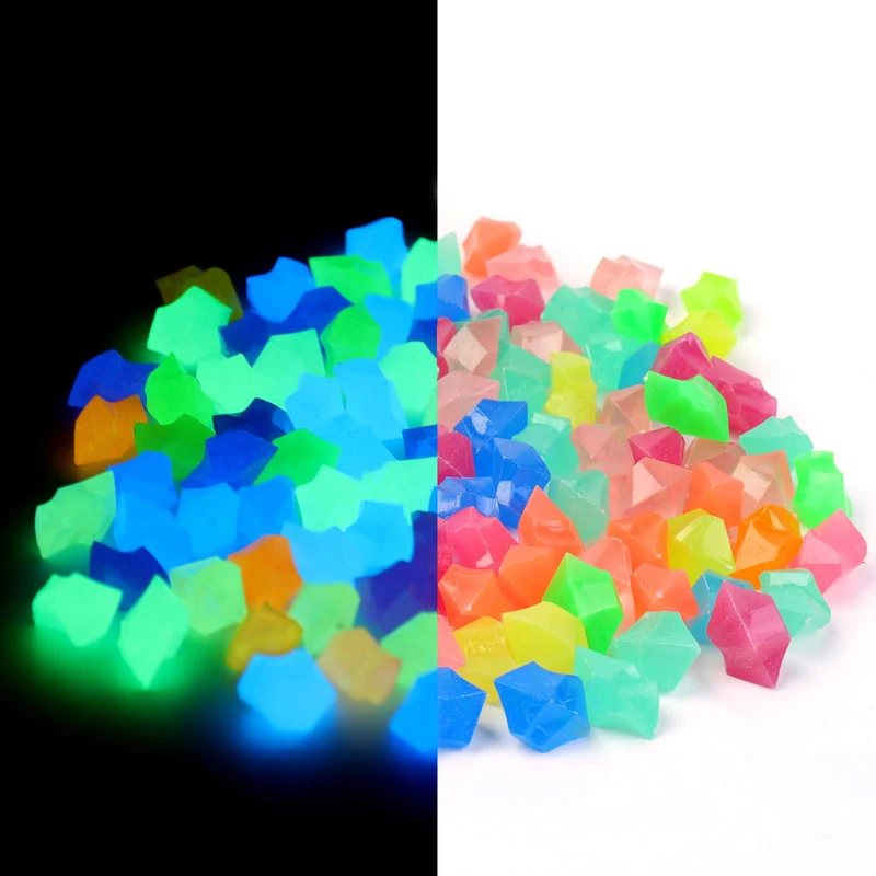 Oubest Galets Lumineux pour Aquarium – 300 pièces, 1,4 cm