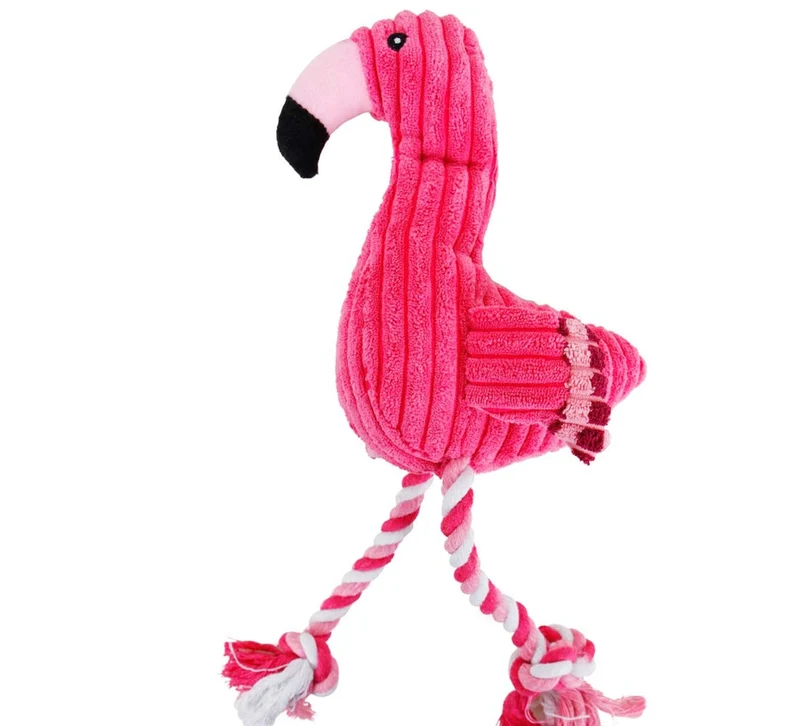 Artinova Doudou Flamant – Jouet Peluche qui Crie pour Chiots et Chiens de Toutes Tailles