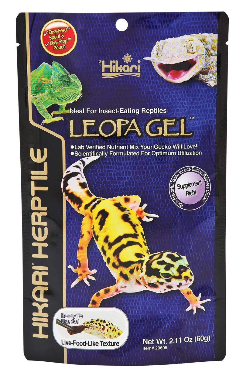 Hikari LeopaGel – Alimentation Gel pour Gecko Léopard et geckos insectivores, 60 g