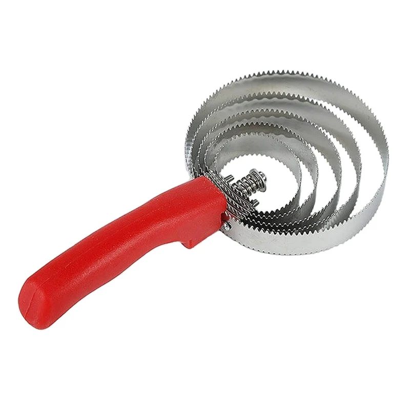 Kathson – Brosse Curry à 5 Anneaux, Réversible en Acier Inoxydable pour Chevaux et Animaux (Poignée Douce et Antidérapante, Rouge)