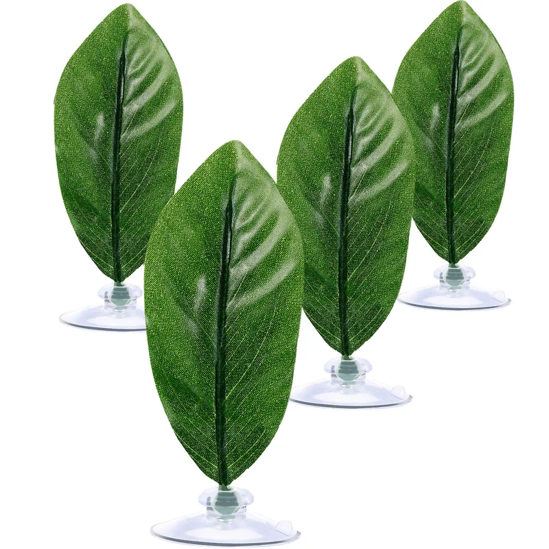 Boao | Ensemble de 4 hamacs-feuilles Betta pour aquarium – repos près de la surface