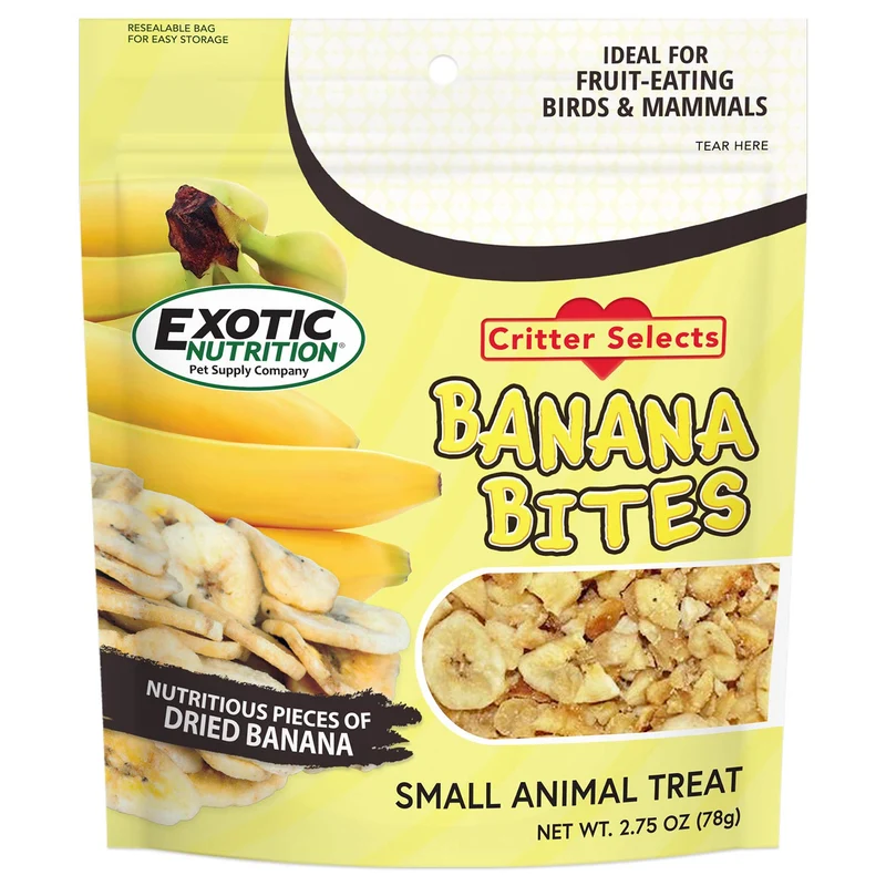 Exotic Nutrition Bouchées de Banane - Friandise naturelle pour petits animaux (2,75 oz)