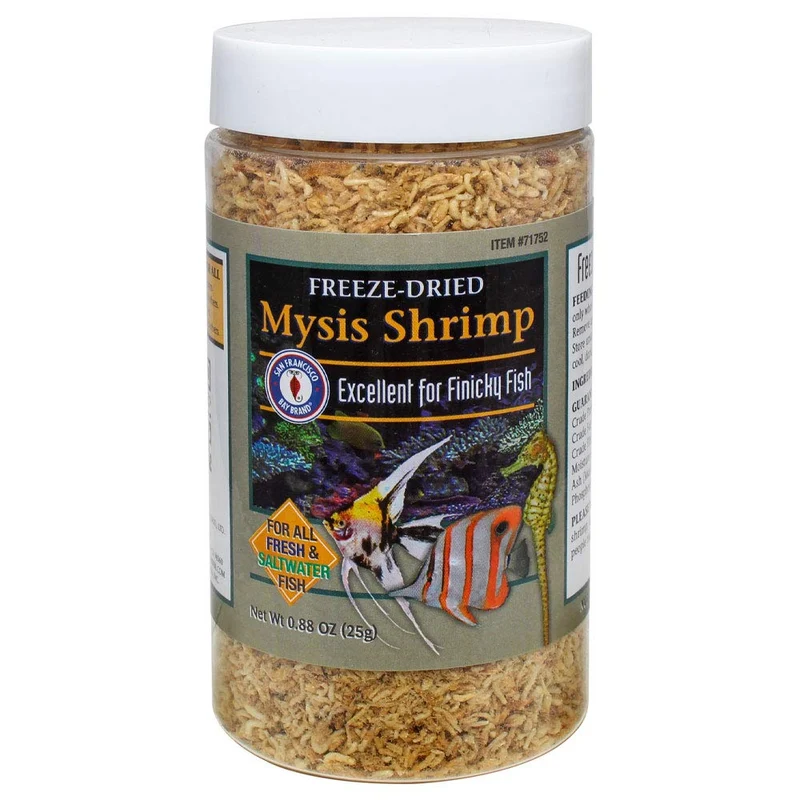 San Francisco Bay Brand Mysis Séchées – Nourriture Premium pour Poissons Tropicaux et Crevettes, 25 g