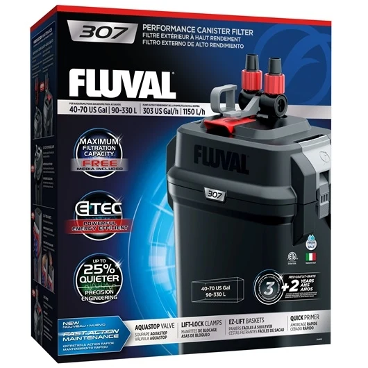 Fluval 307 Performance Canister Filter, 330 L (70 US gal)