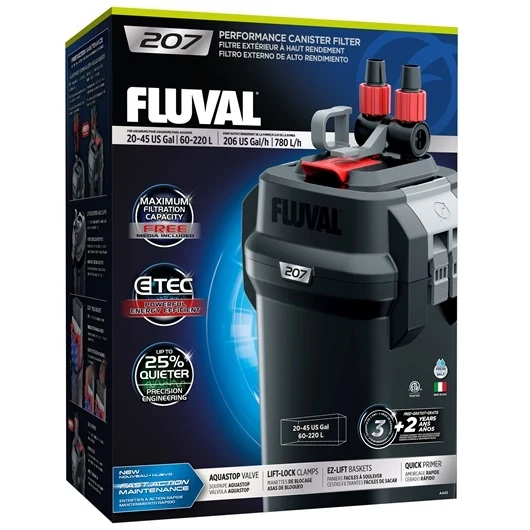 Fluval 207 Performance Canister Filter, up to 220 L (45 US gal)